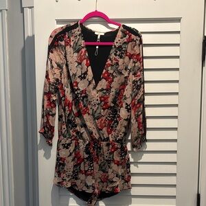 Joie Multicolor Floral Blouse - Red, Black, Cream
